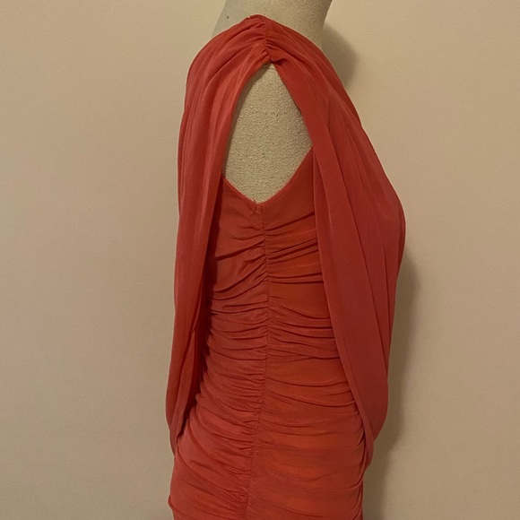 Coral rushed blouse or mini dress - Picture 3 of 6